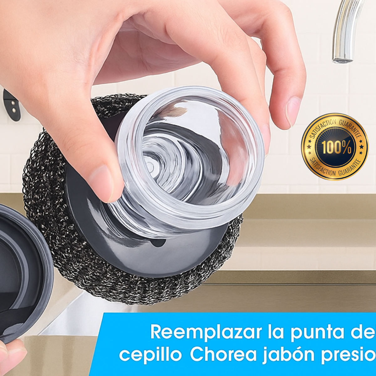 ESPONJA DE LIMPIEZA Y DISPENSADOR DE JABÓN