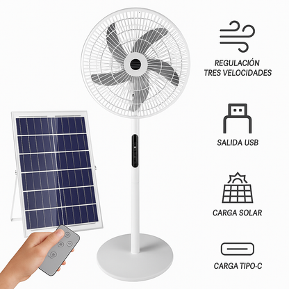 VENTILADOR CON PANEL SOLAR