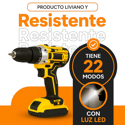 TALADROS INALÁMBRICOS + 90 PIEZAS DE REGALO