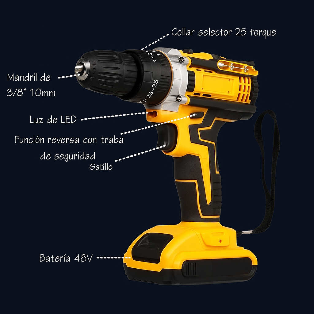 TALADROS INALÁMBRICOS + 90 PIEZAS DE REGALO