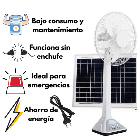 VENTILADOR CON PANEL SOLAR