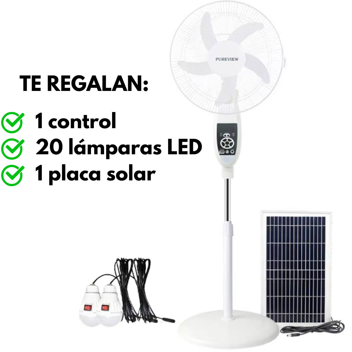 VENTILADOR CON PANEL SOLAR