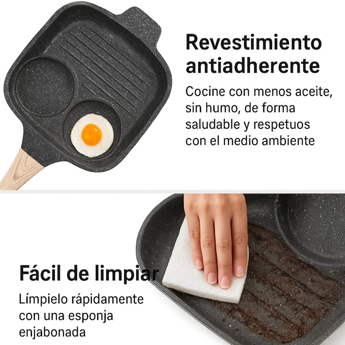 Sartén Antiadherente 3 en 1